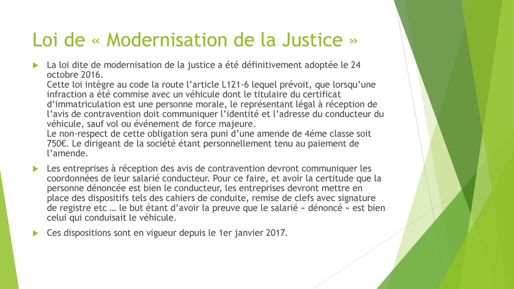 Loi de « Modernisation de la Justice »