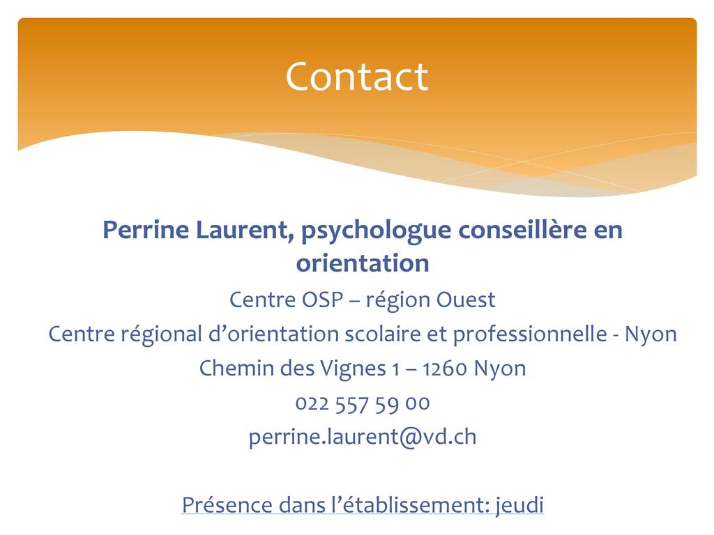 Perrine Laurent, psychologue conseillère en orientation