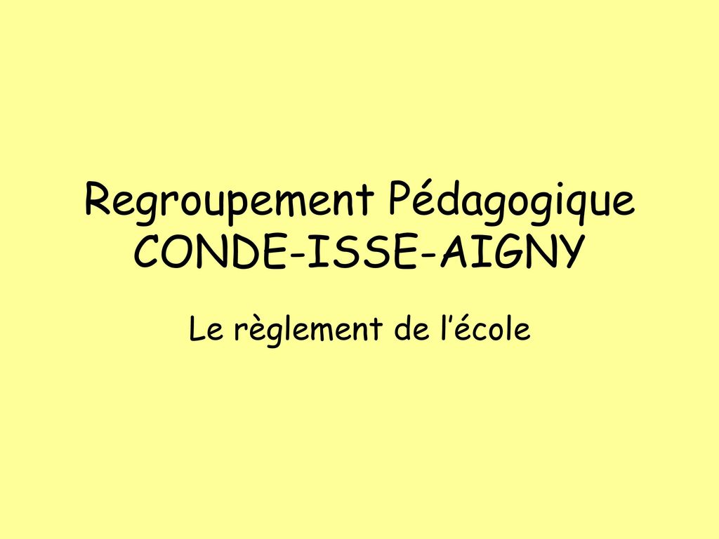 Regroupement Pédagogique CONDE-ISSE-AIGNY