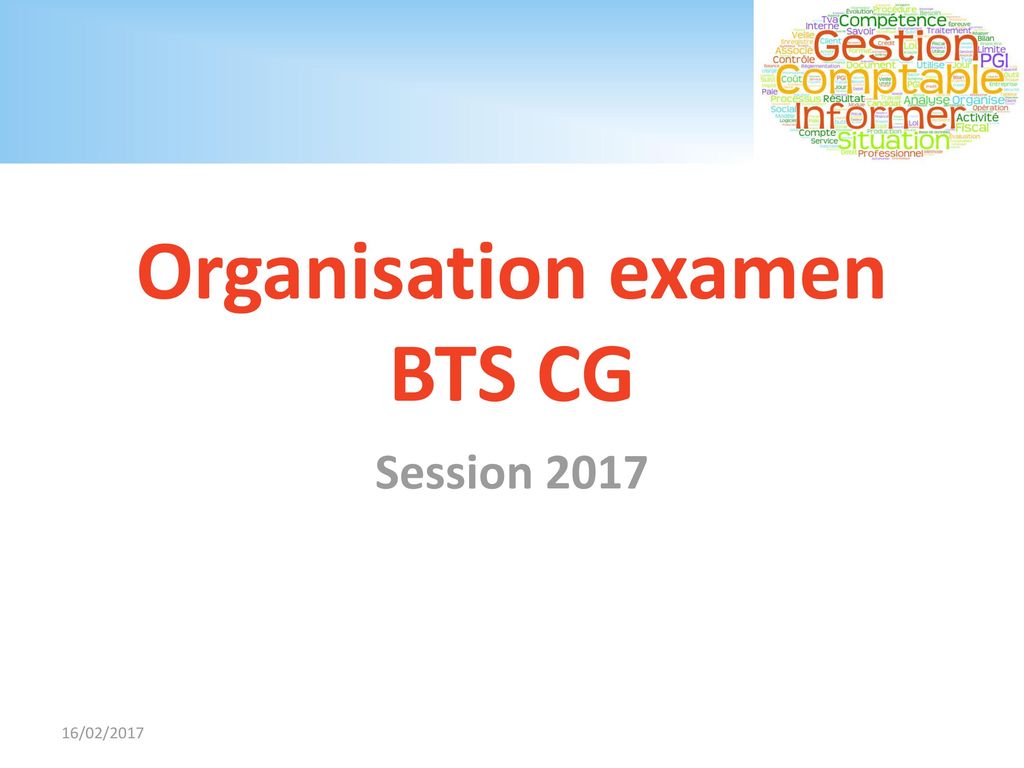 Organisation examen BTS CG