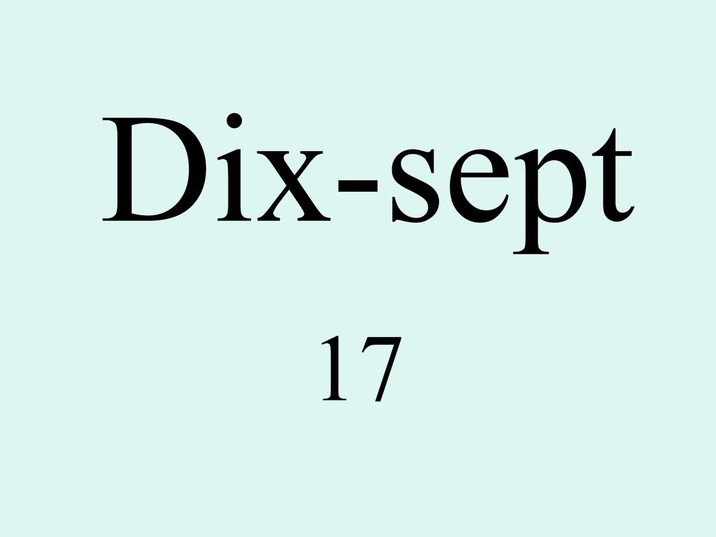 Dix-sept 17
