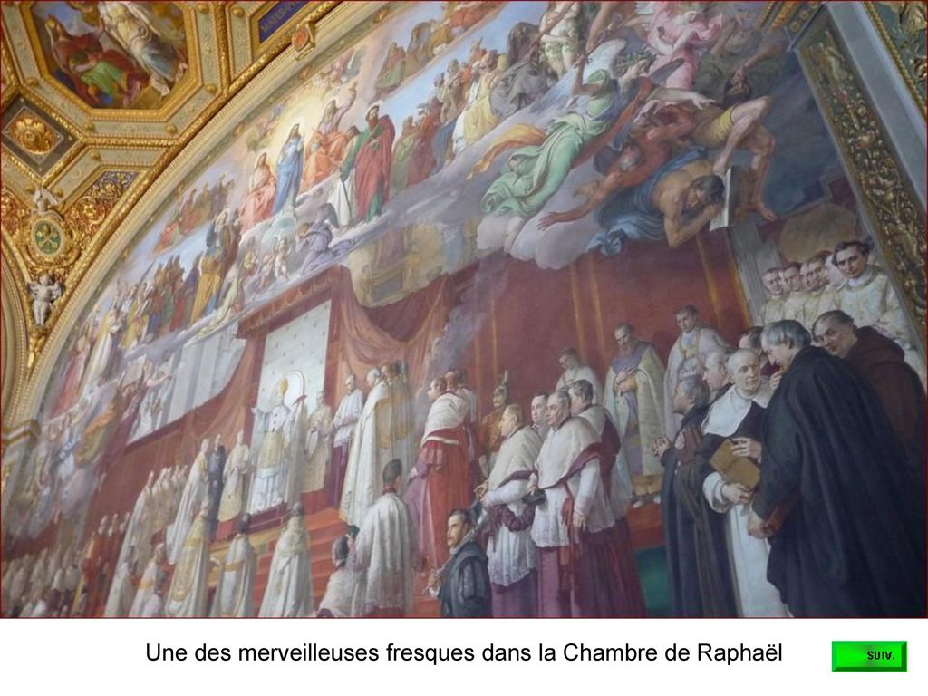 Une des merveilleuses fresques dans la Chambre de Raphaël