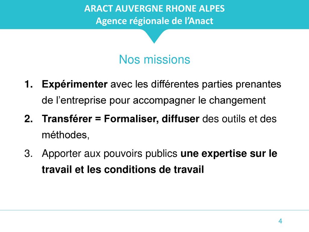 ARACT AUVERGNE RHONE ALPES Agence régionale de l’Anact