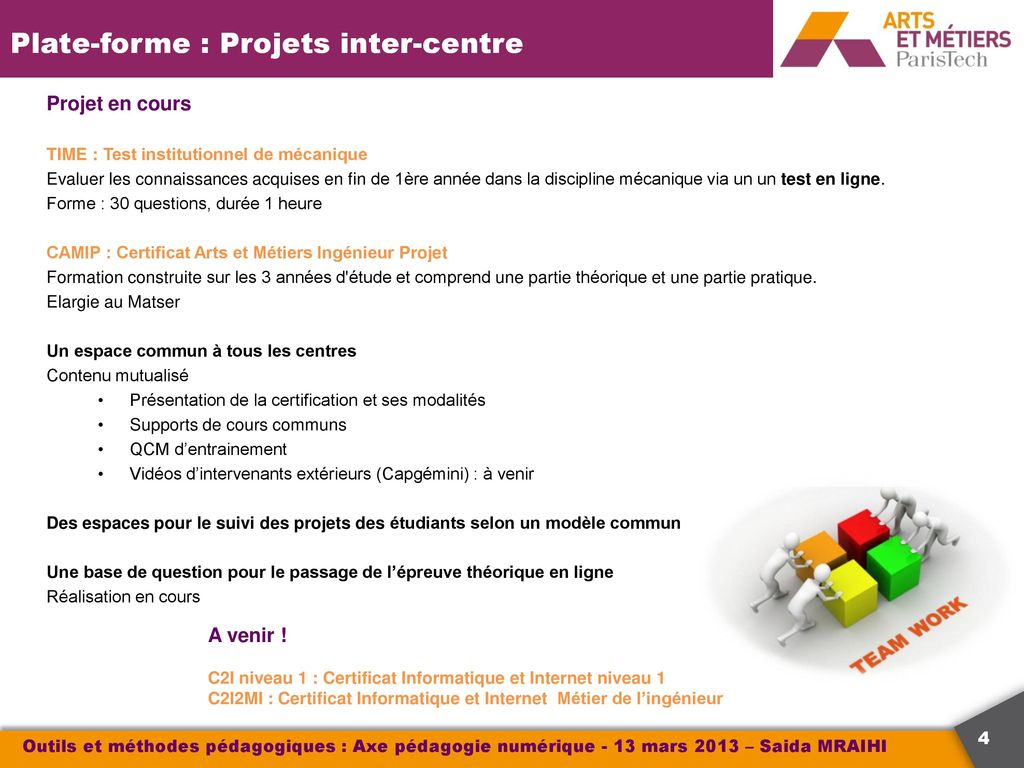 Plate-forme : Projets inter-centre