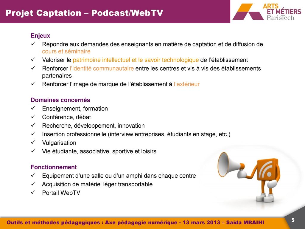 Projet Captation – Podcast/WebTV