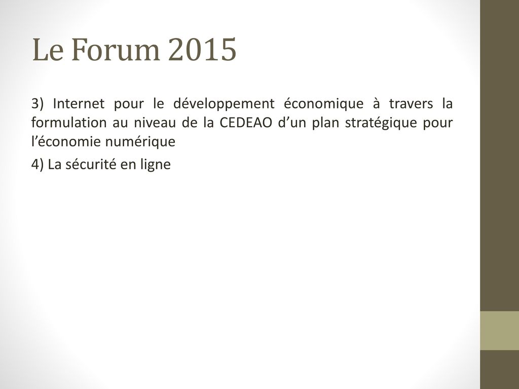 Le Forum 2015