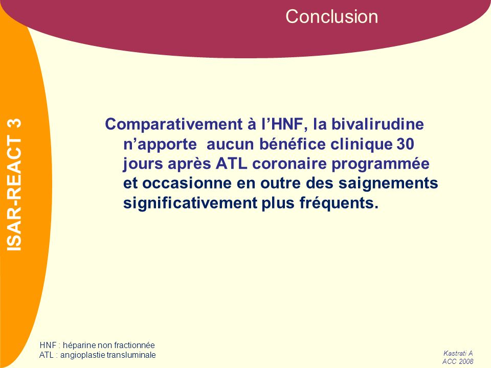 Conclusion ISAR-REACT 3