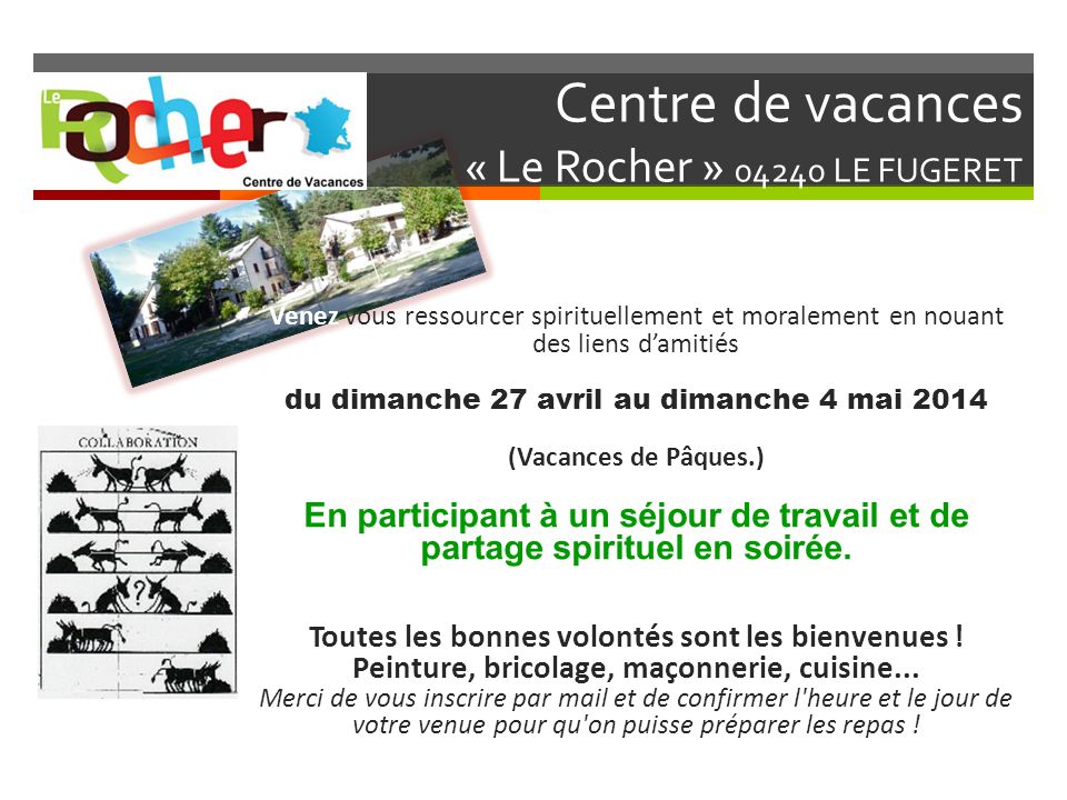 Centre de vacances « Le Rocher » LE FUGERET