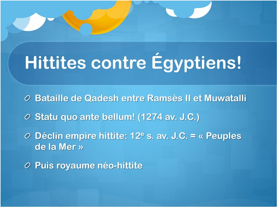 Hittites contre Égyptiens!