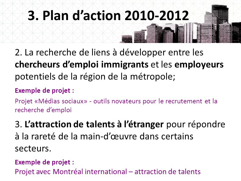 3. Plan d’action