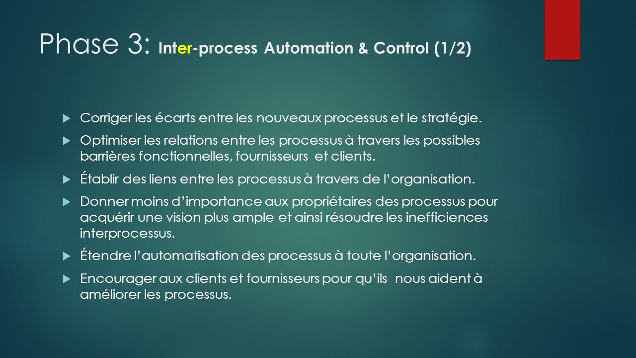 Phase 3: Inter-process Automation & Control (1/2)