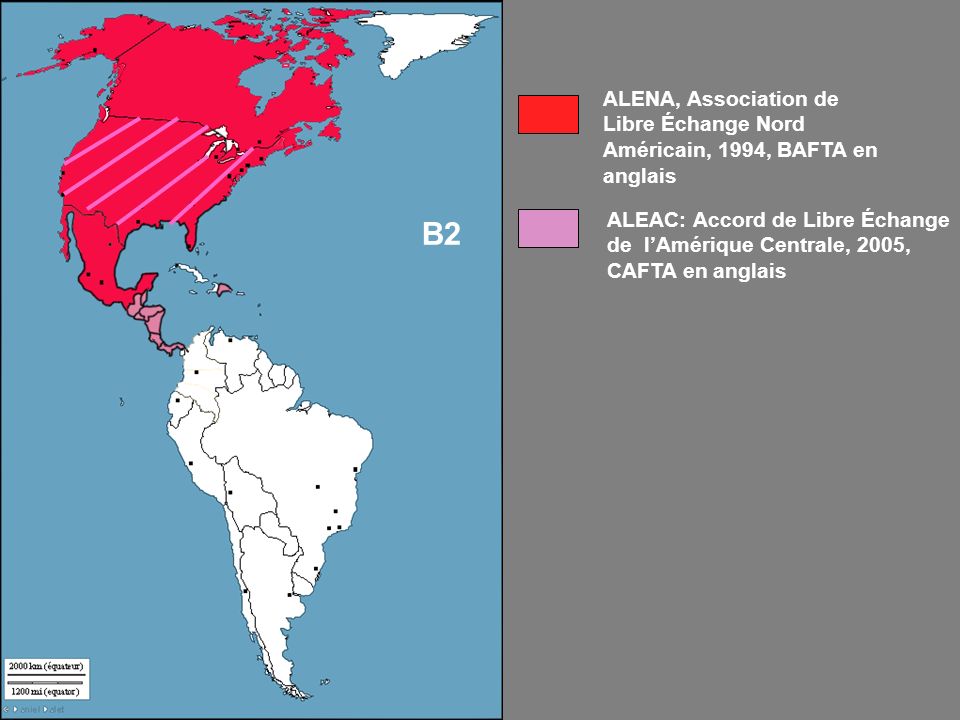 ALENA, Association de Libre Échange Nord Américain, 1994, BAFTA en anglais