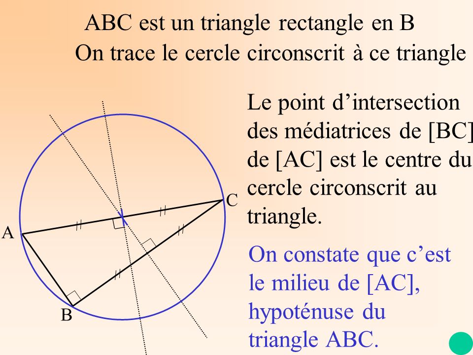 ABC est un triangle rectangle en B