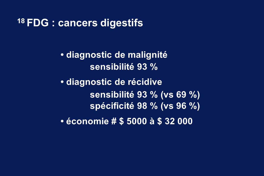 18 FDG : cancers digestifs