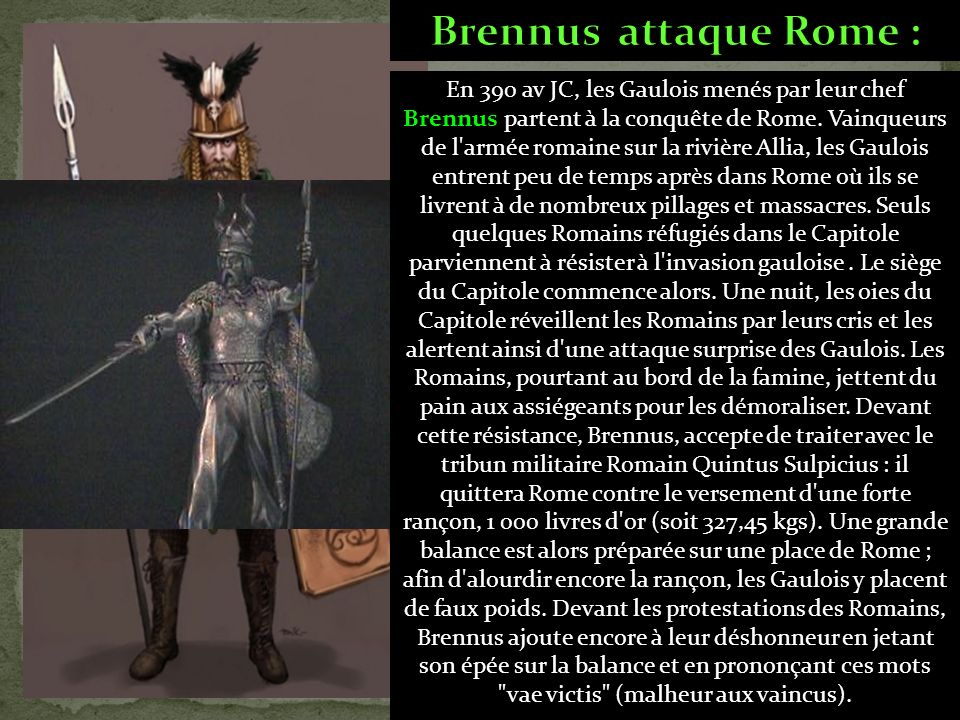 Brennus attaque Rome :