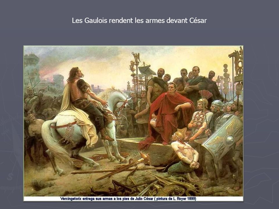 Les Gaulois rendent les armes devant César