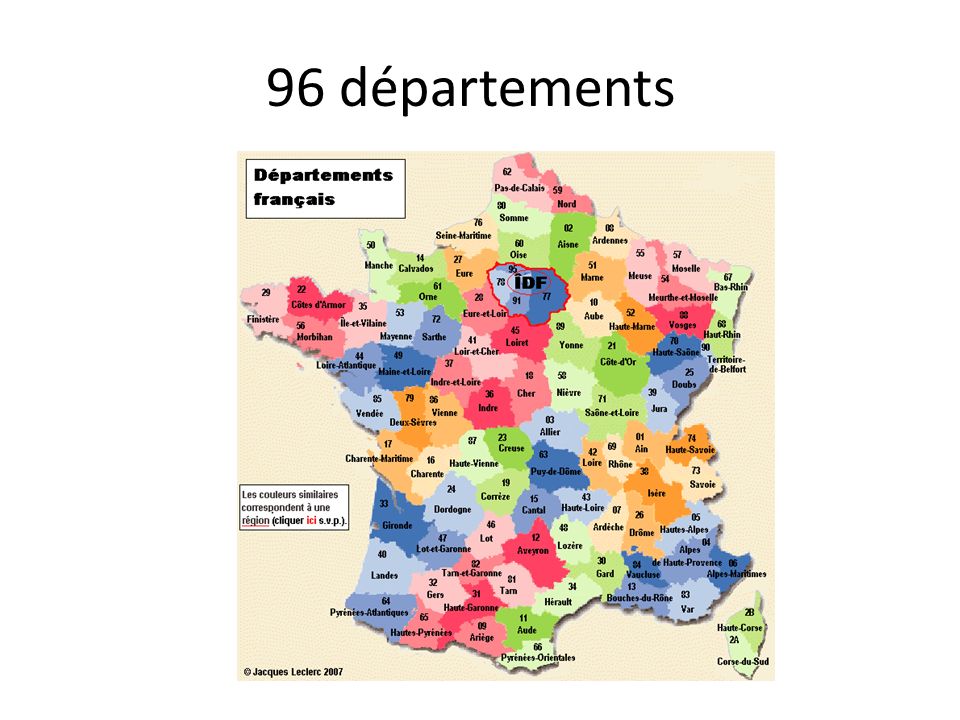 96 départements