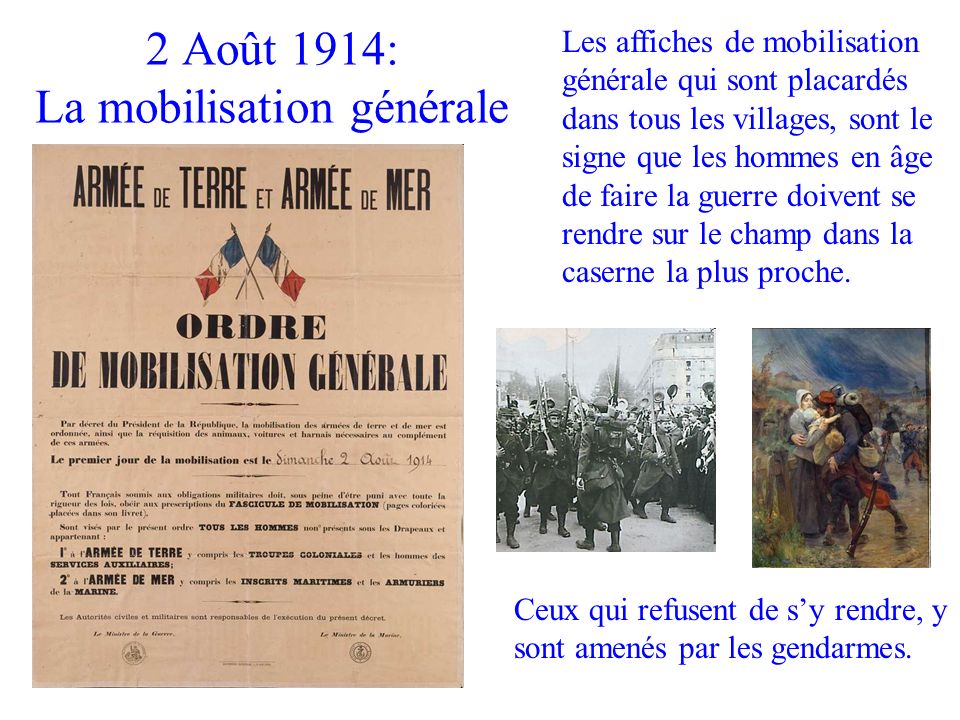 2 Août 1914: La mobilisation générale