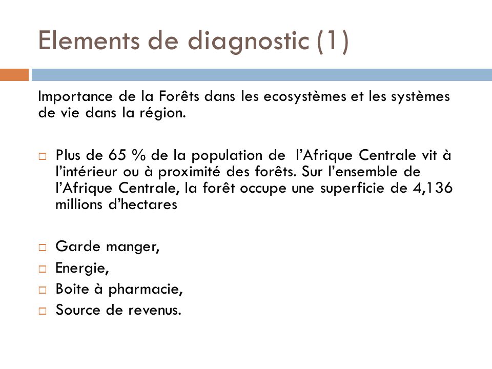 Elements de diagnostic (1)