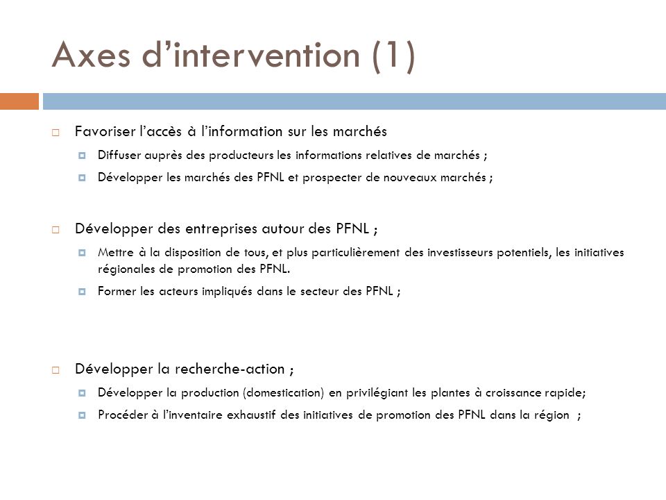 Axes d’intervention (1)