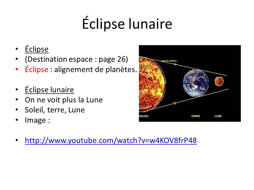 Éclipse lunaire Éclipse (Destination espace : page 26)