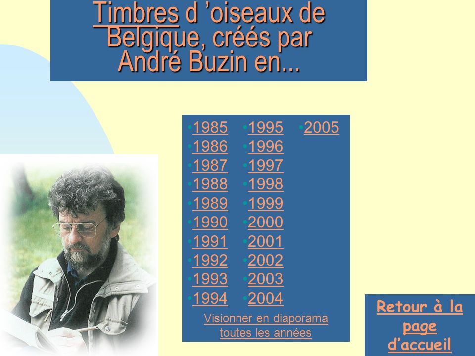 Timbres d ’oiseaux de Belgique, créés par André Buzin en...