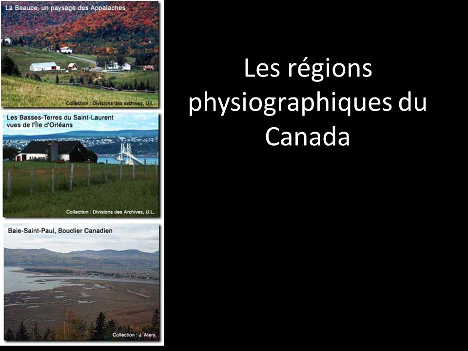 Les régions physiographiques du Canada
