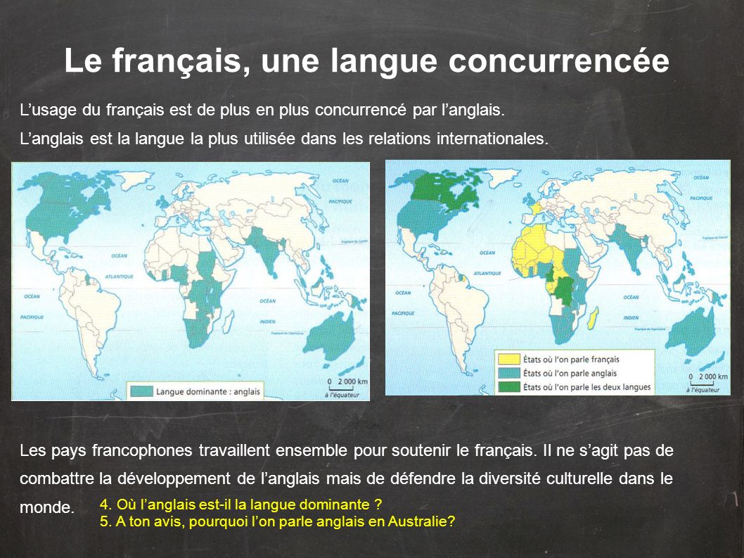 Le français, une langue concurrencée