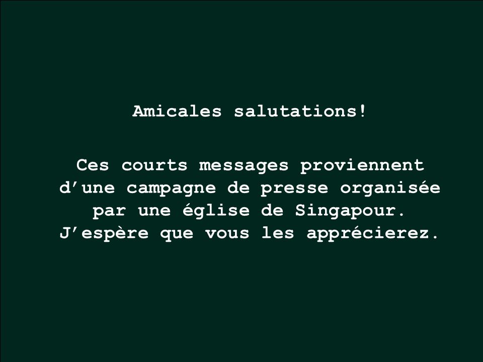 Amicales salutations!