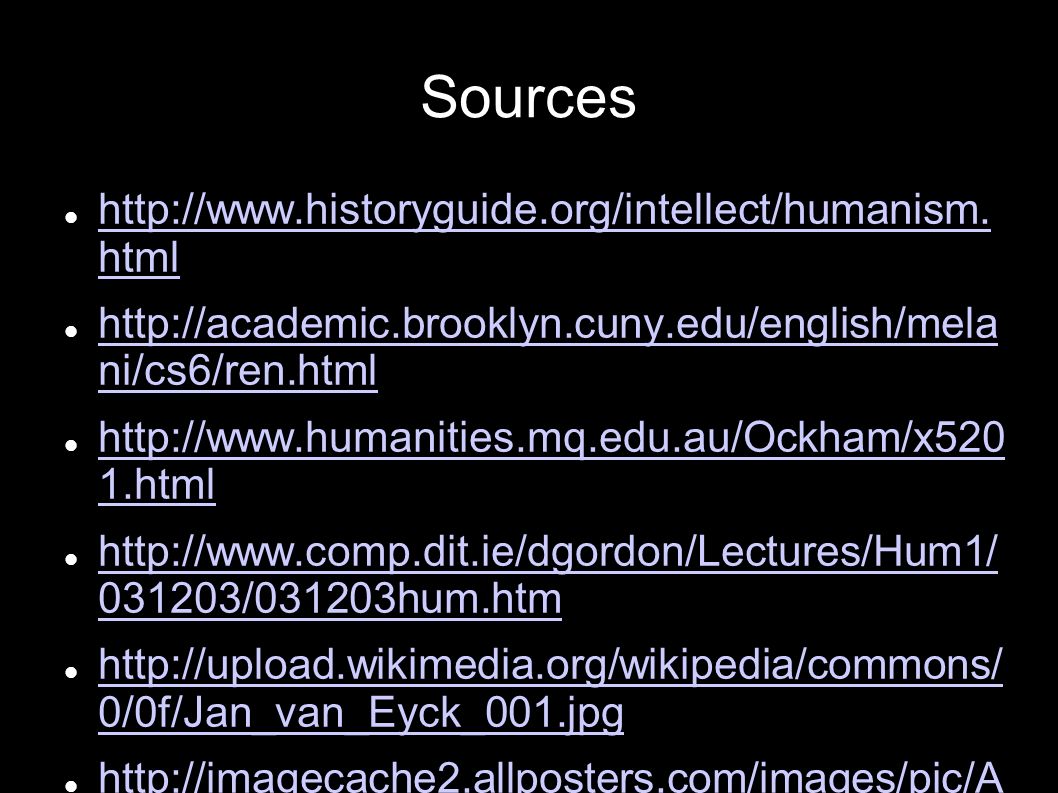 Sources   html