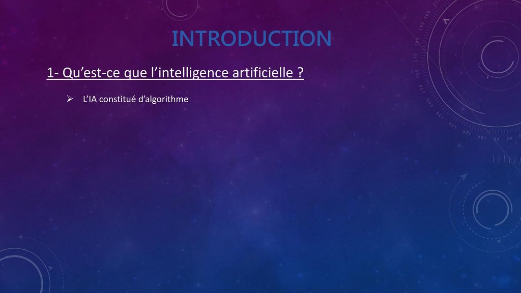 INTRODUCTION 1- Qu’est-ce que l’intelligence artificielle