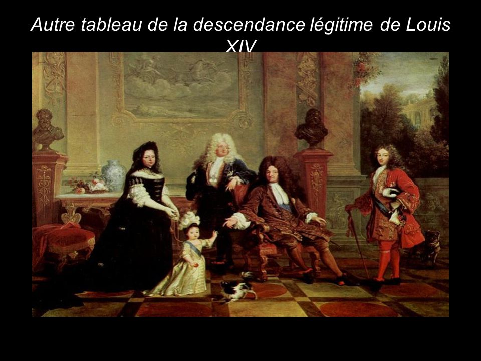 Autre tableau de la descendance légitime de Louis XIV