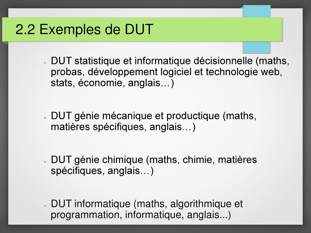 2.2 Exemples de DUT