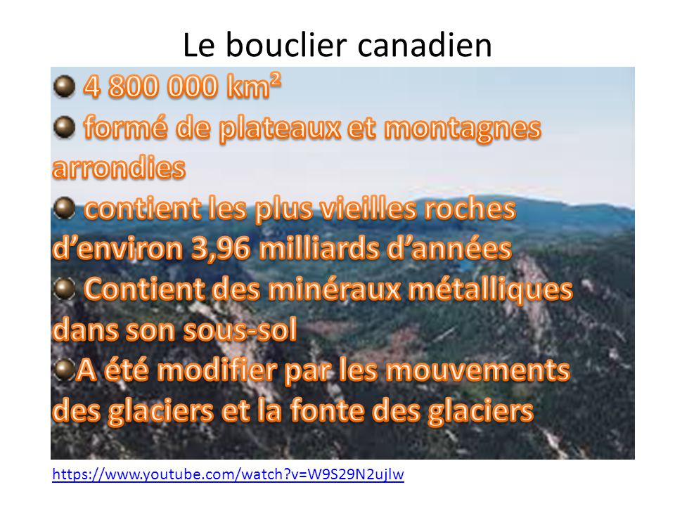 Le bouclier canadien km²