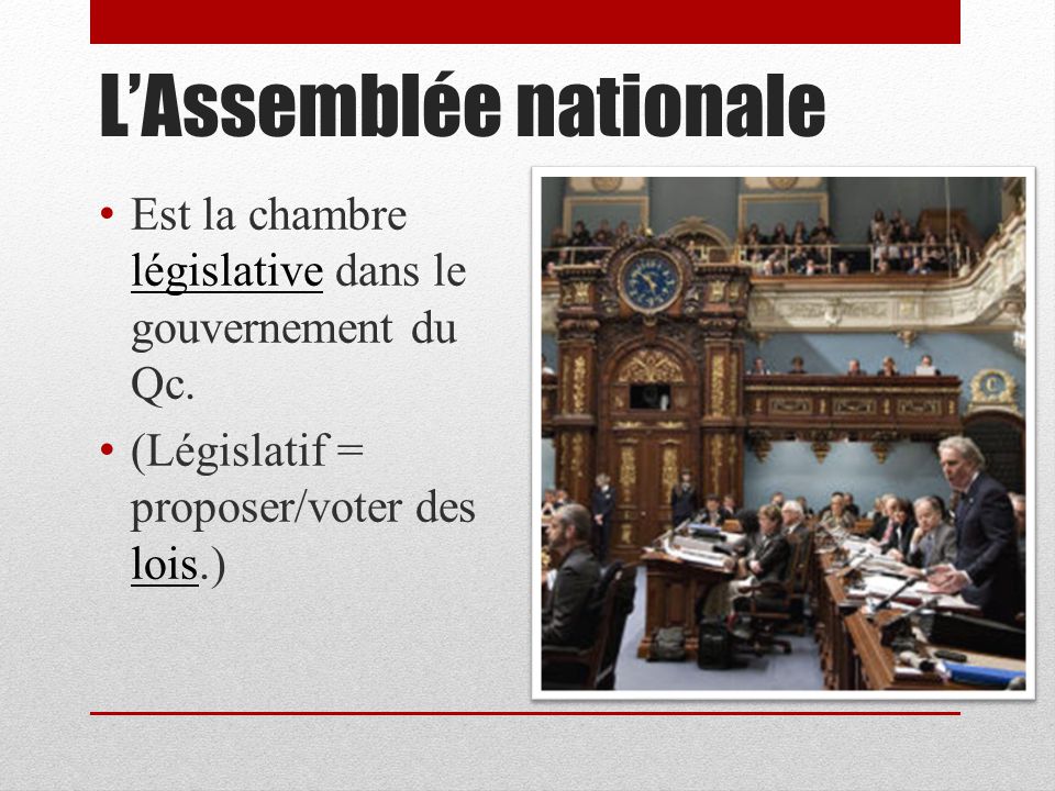 L’Assemblée nationale
