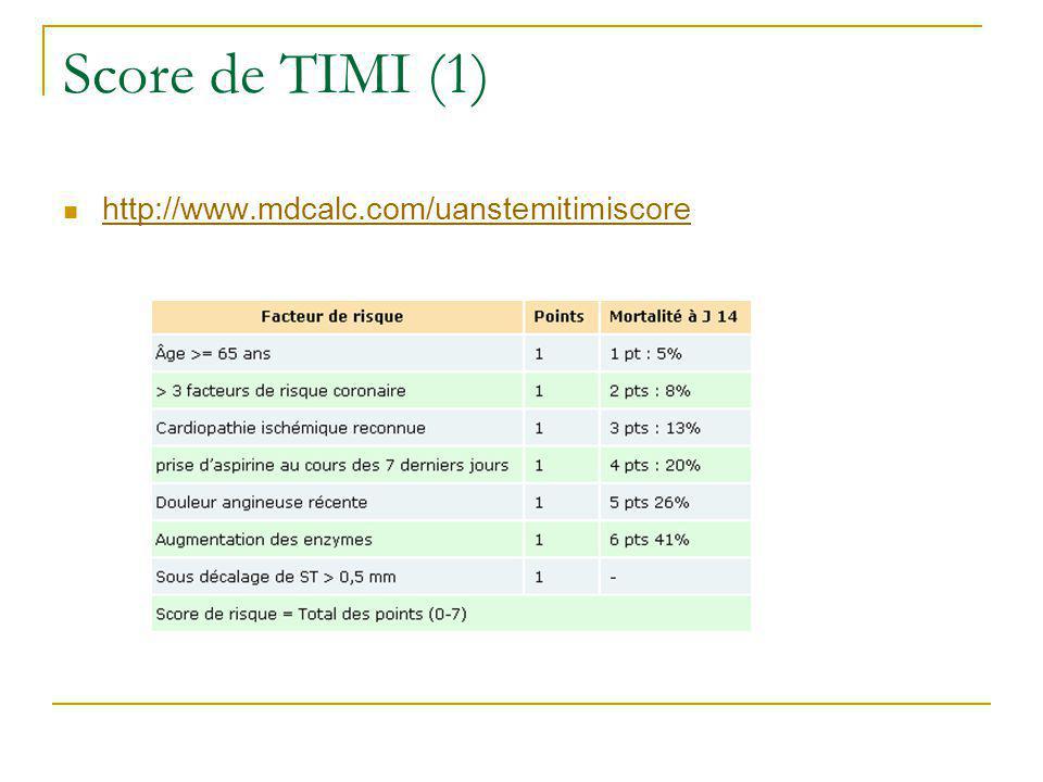Score de TIMI (1)