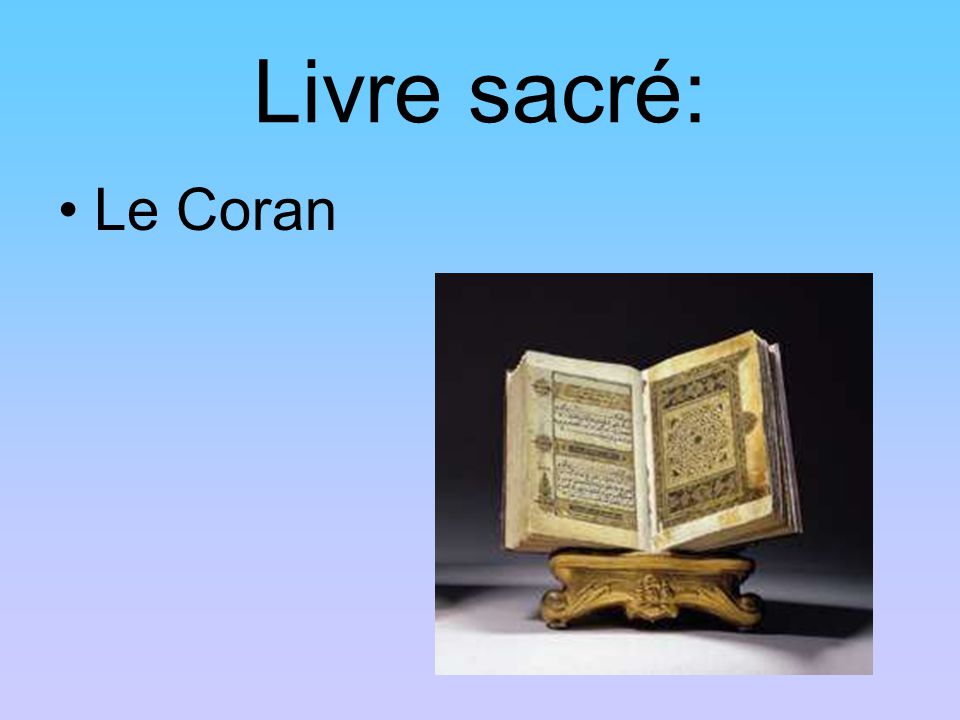Livre sacré: Le Coran