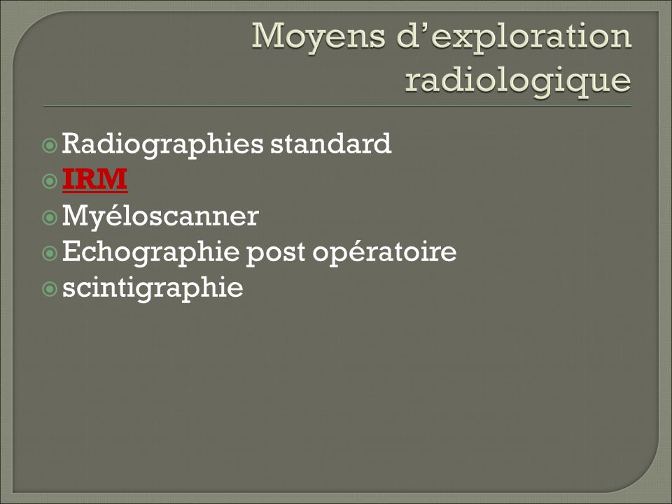 Radiographies standard