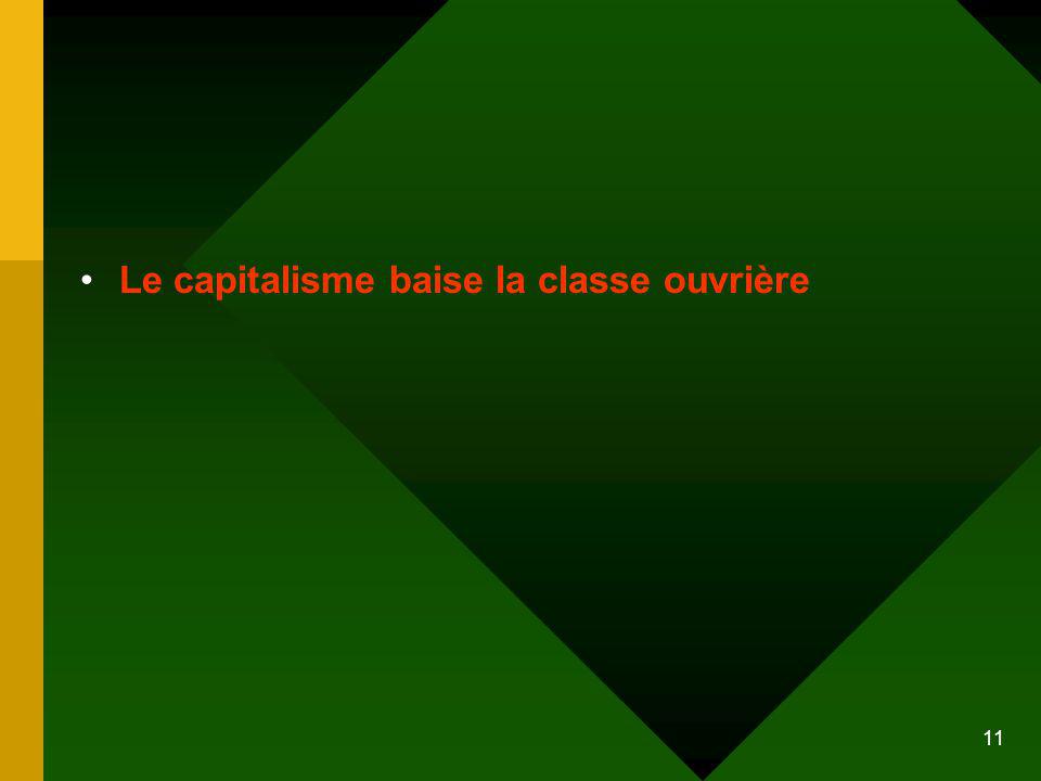 Le capitalisme baise la classe ouvrière