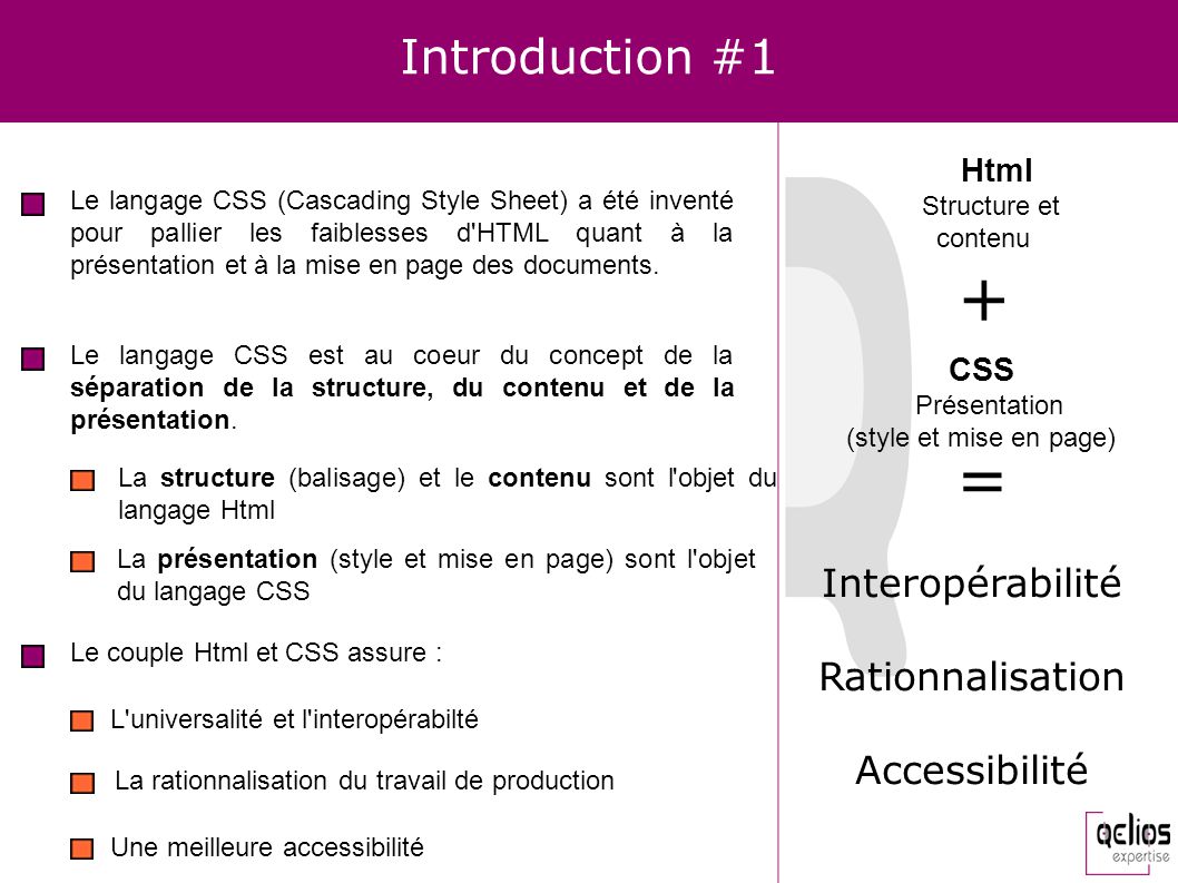+ = Introduction #1 Interopérabilité Rationnalisation Accessibilité