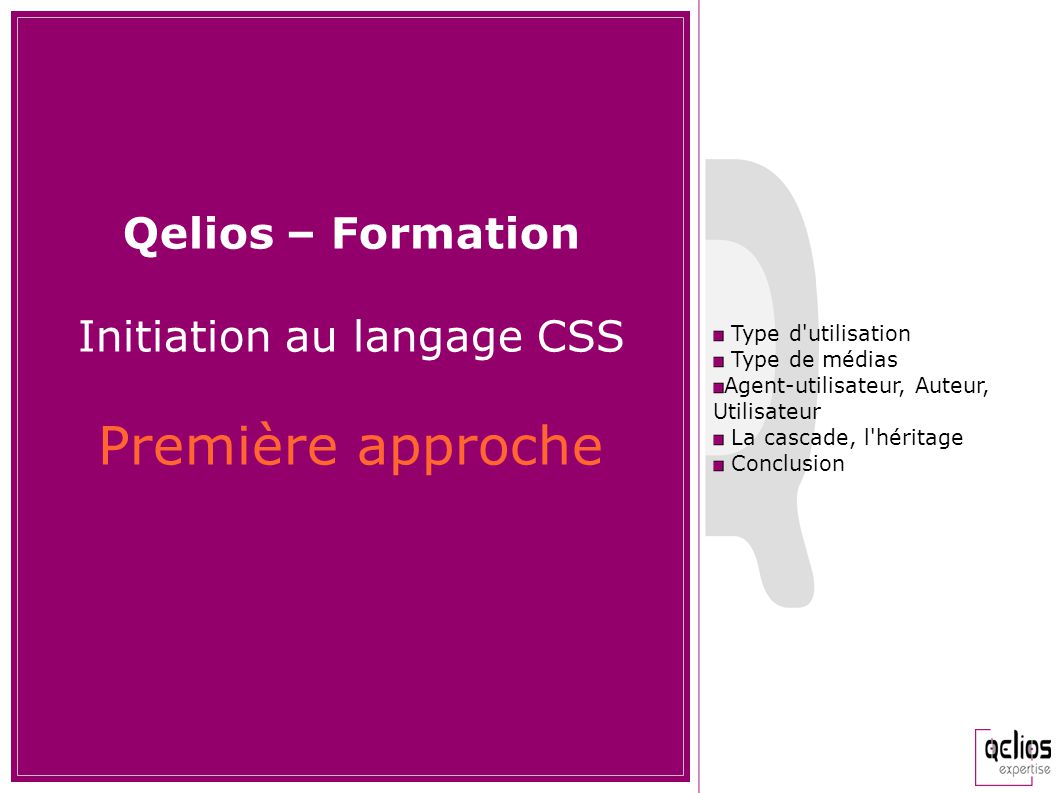 Initiation au langage CSS