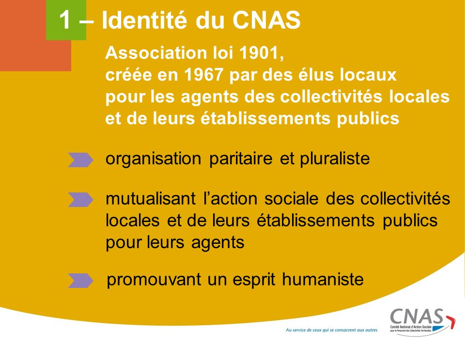 1 – Identité du CNAS Association loi 1901,