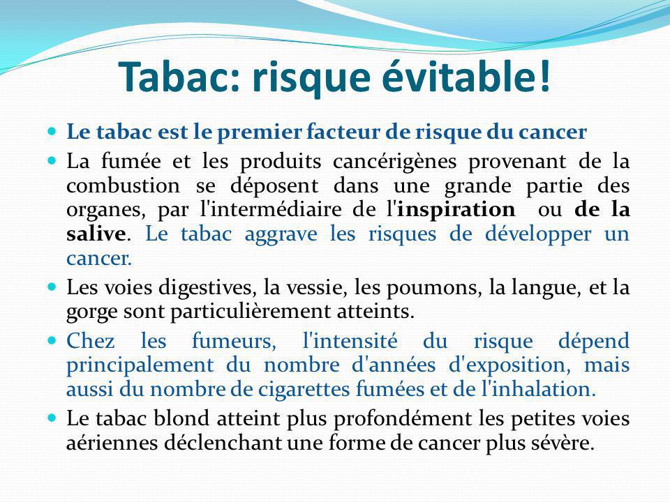 Tabac: risque évitable!