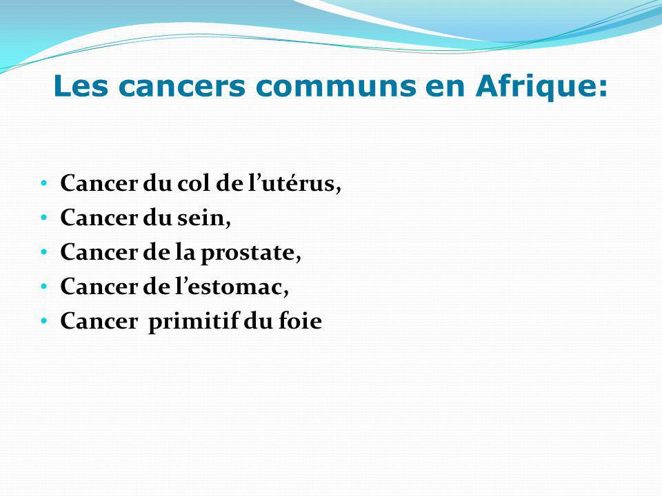 Les cancers communs en Afrique: