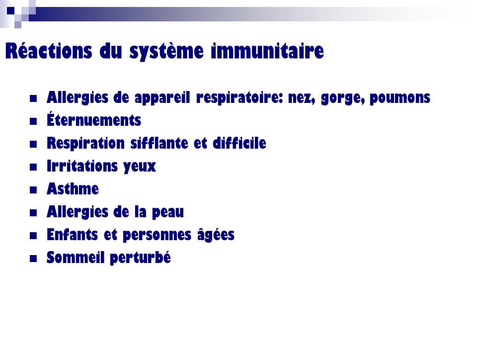 Réactions du système immunitaire