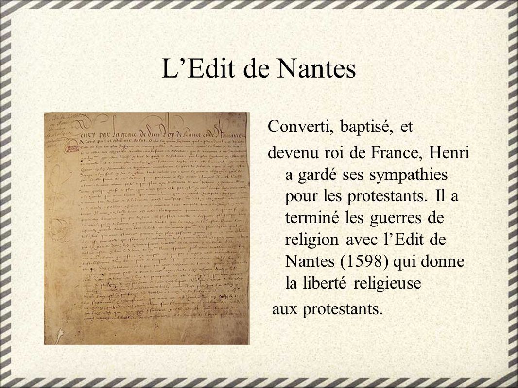 L’Edit de Nantes