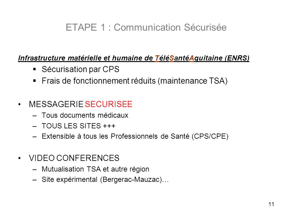 ETAPE 1 : Communication Sécurisée