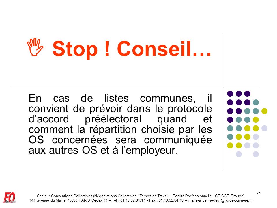  Stop ! Conseil…
