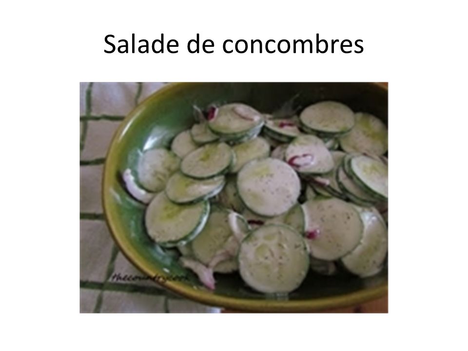 Salade de concombres