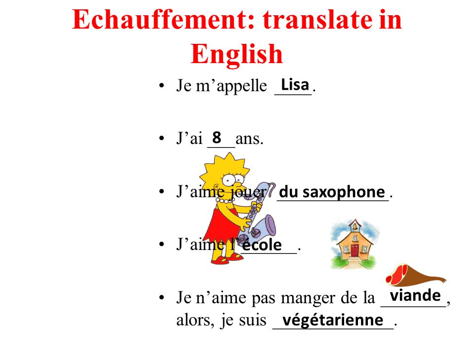 Echauffement: translate in English